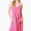 International INC Company Floral Button Down Midi Dress - Pink