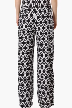 International INC Company Patterned Palazzo Pants - Black