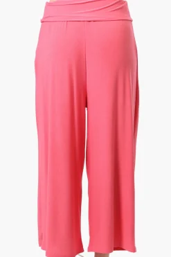 International INC Company Solid Fold Over Cropped Pants - Pink