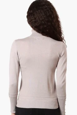 International INC Company Basic Turtleneck Pullover Sweater - Beige
