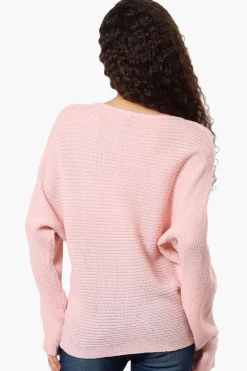 International INC Company Ribbed Pullover Sweater - Pink