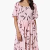 Limite Floral Smocked Day Dress - Pink