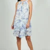 Limite Floral Tiered Halter Neck Day Dress - White
