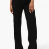 Limite Solid Belted Pants - Black