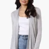Magazine Long Sleeve Open Wrap Cardigan - Grey