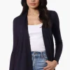 Magazine Long Sleeve Open Wrap Cardigan - Navy