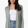 Magazine Long Sleeve Open Wrap Cardigan - Mint