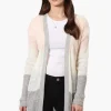 Majora 3 Stripe Open Wrap Cardigan - Blush