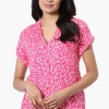 Majora Floral Button Down Shirt - Pink