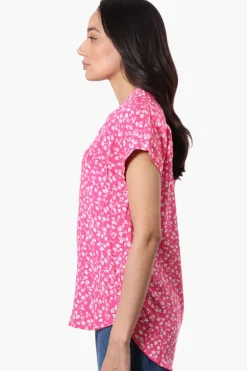 Majora Floral Button Down Shirt - Pink