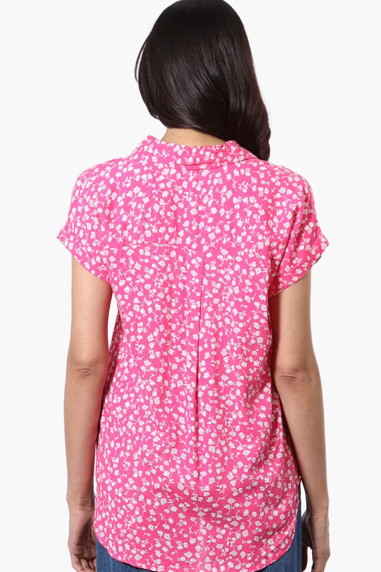 Majora Floral Button Down Shirt - Pink