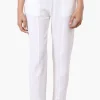 Majora Front Split Hem Tapered Pants - White