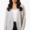 Majora Knit Long Sleeve Wrap Cardigan - Stone
