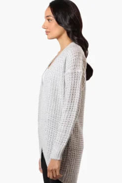 Majora Knit Long Sleeve Wrap Cardigan - Stone