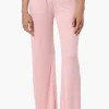 Majora Ribbed Wide Leg Pants - Pink