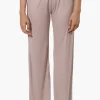 Majora Ribbed Wide Leg Pants - Beige