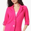 Majora Roll Up Sleeve Two Button Blazer - Pink