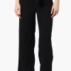 Majora Solid Belted Pants - Black