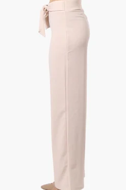 Majora Solid Belted Pants - Cream
