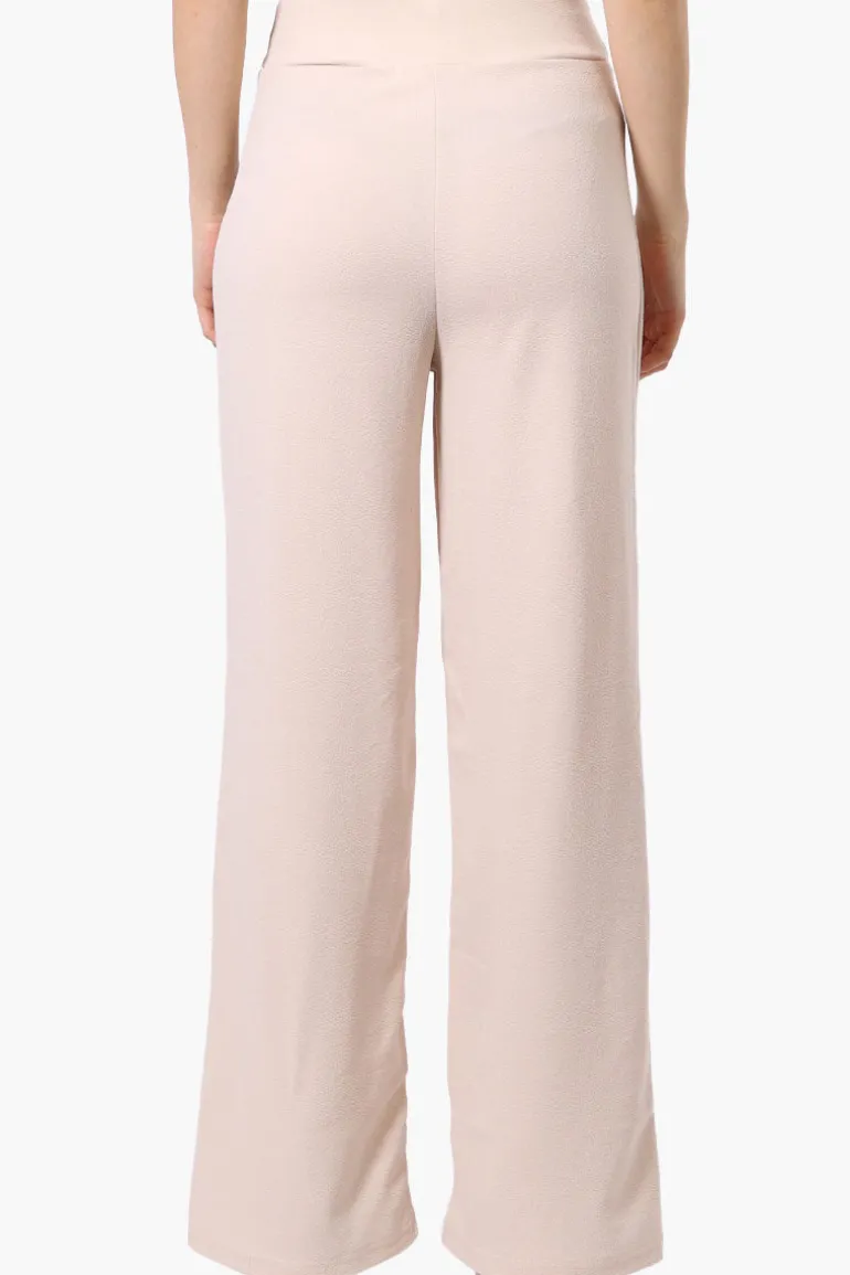 Majora Solid Belted Pants - Cream