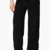 Majora Solid Large Pocket Belted Pants - Black