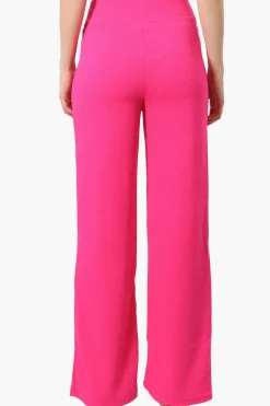 Majora Solid Large Pocket Belted Pants - Pink