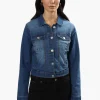 New Look Buttoned Flap Pocket Denim Jacket - Blue