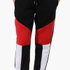 New Look Colour Block Fleece Joggers - Black