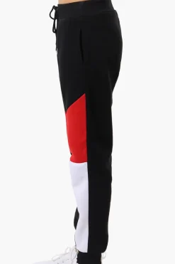 New Look Colour Block Fleece Joggers - Black