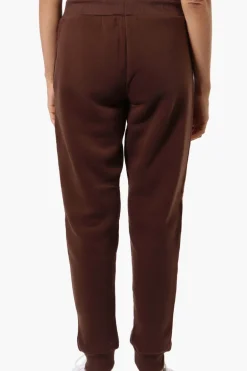 New Look Colour Block Fleece Joggers - Brown