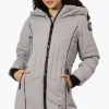 Oppenheimer Double Zip Cinched Waist Parka Jacket - Grey