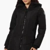 Oppenheimer Double Zip Cinched Waist Parka Jacket - Black