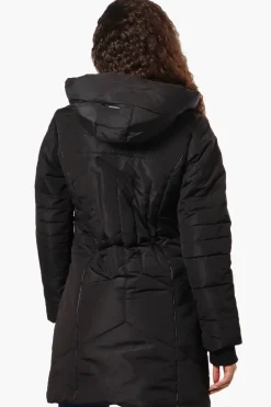 Oppenheimer Double Zip Cinched Waist Parka Jacket - Black