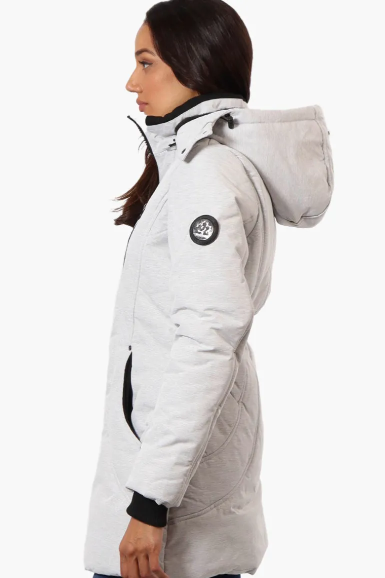 Oppenheimer Hooded Cinched Waist Parka Jacket - Grey
