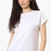 Runaway Bay Sport Basic Cuffed Sleeve Tee - White