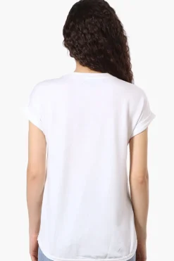 Runaway Bay Sport Basic Cuffed Sleeve Tee - White