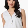Runaway Bay Sport Button Down V-Waistcoat Vest - Grey
