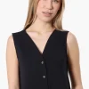 Runaway Bay Sport Button Down V-Waistcoat Vest - Navy