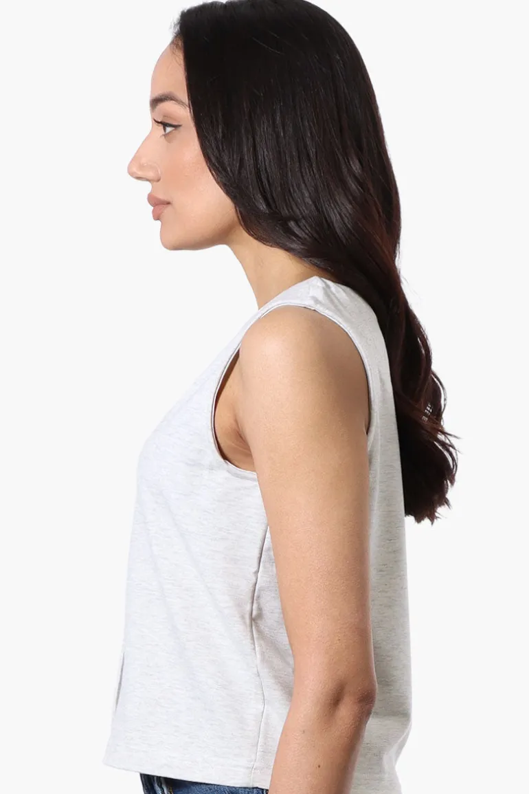 Runaway Bay Sport Button Down V-Waistcoat Vest - Grey