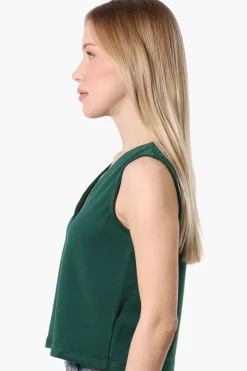 Runaway Bay Sport Button Down V-Waistcoat Vest - Green