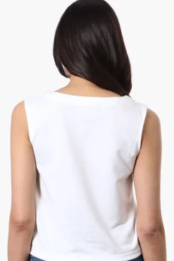 Runaway Bay Sport Button Down V-Waistcoat Vest - White