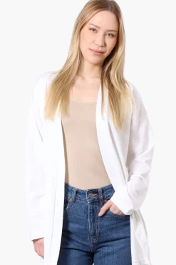 Runaway Bay Sport Long Sleeve Wrap Cardigan - White