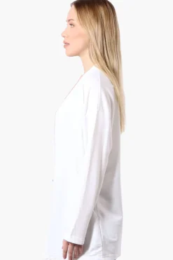 Runaway Bay Sport Long Sleeve Wrap Cardigan - White