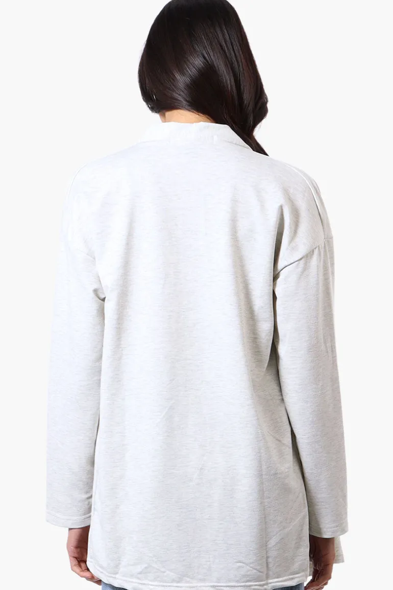 Runaway Bay Sport Long Sleeve Wrap Cardigan - Stone