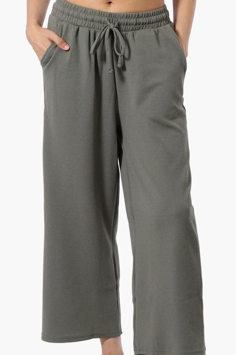 Runaway Bay Tie Waist Wide Leg Pants - Olive