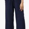 Runaway Bay Tie Waist Wide Leg Pants - Navy