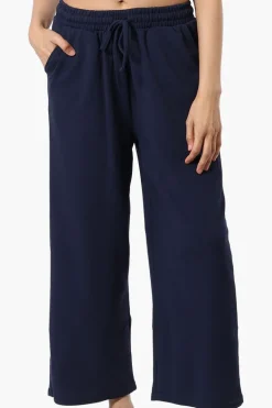Runaway Bay Tie Waist Wide Leg Pants - Navy