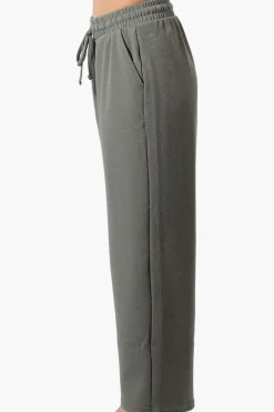Runaway Bay Tie Waist Wide Leg Pants - Olive