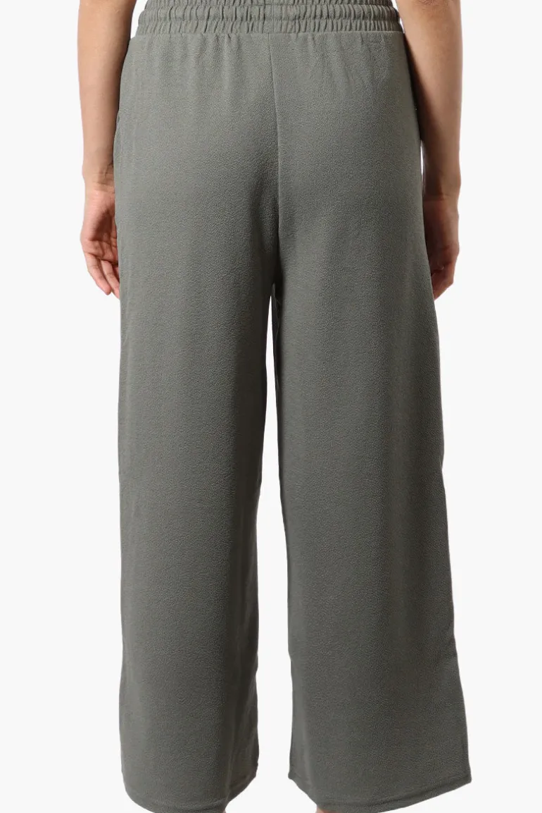 Runaway Bay Tie Waist Wide Leg Pants - Olive