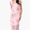 Stylexchange Floral Sheer Maxi Dress - Pink